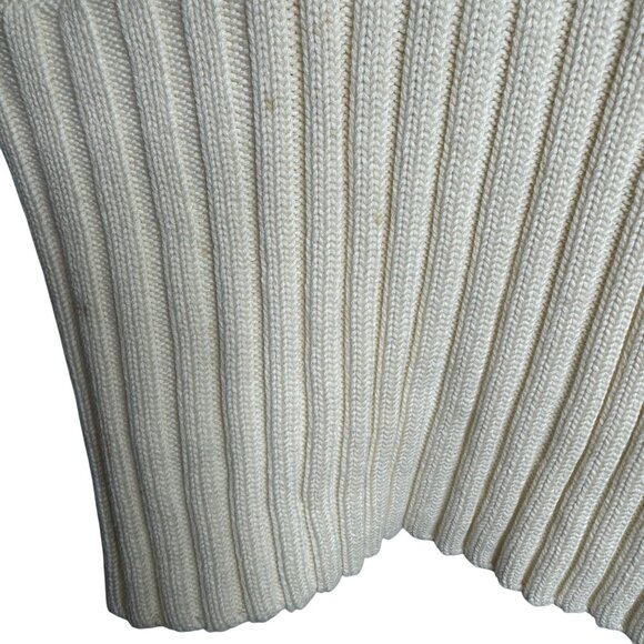 Michael Kors Womens Open Front Cardigan Sweater‎ Medium Ivory Cotton & Rayon - Picture 9 of 11